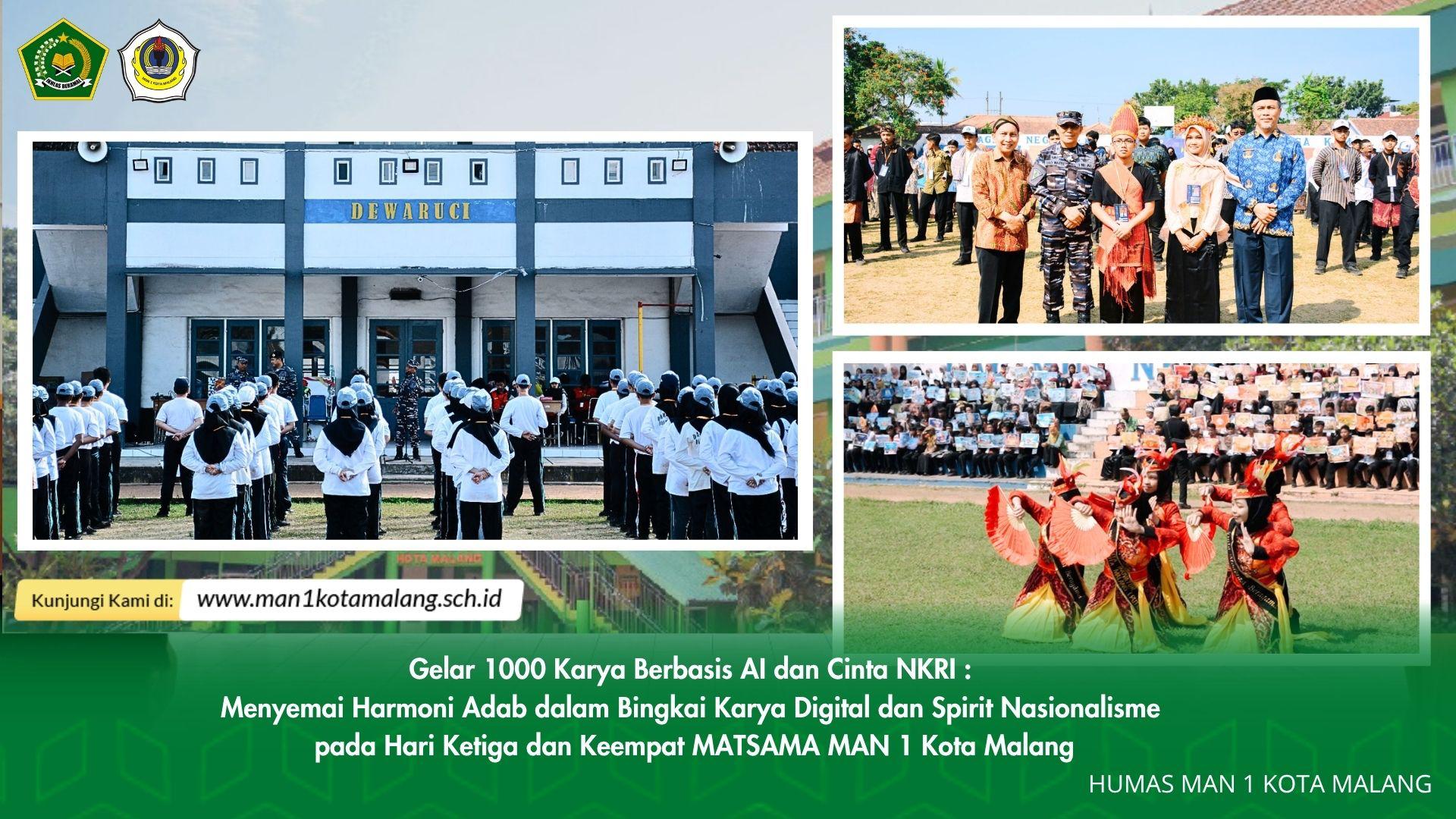 Gelar 1000 Karya Berasis AI dan Cinta NKRI: Menyemai Harmoni Adab dalam Bingkai Karya Digital dan Spirit Nasionalisme pada Hari Ketiga dan Keempat MATSAMA MAN 1 Kota Malang