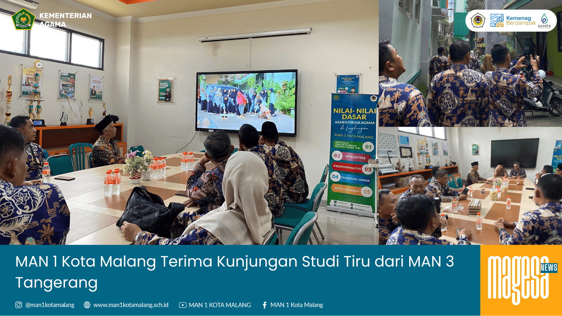 MAN 1 Kota Malang Terima Kunjungan Studi Tiru dari MAN 3 Tangerang