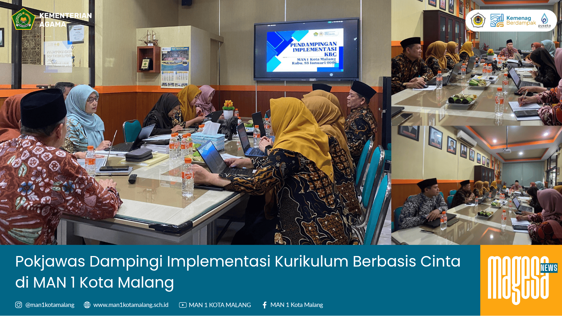 Pokjawas Dampingi Implementasi Kurikulum Berbasis Cinta di MAN 1 Kota Malang 