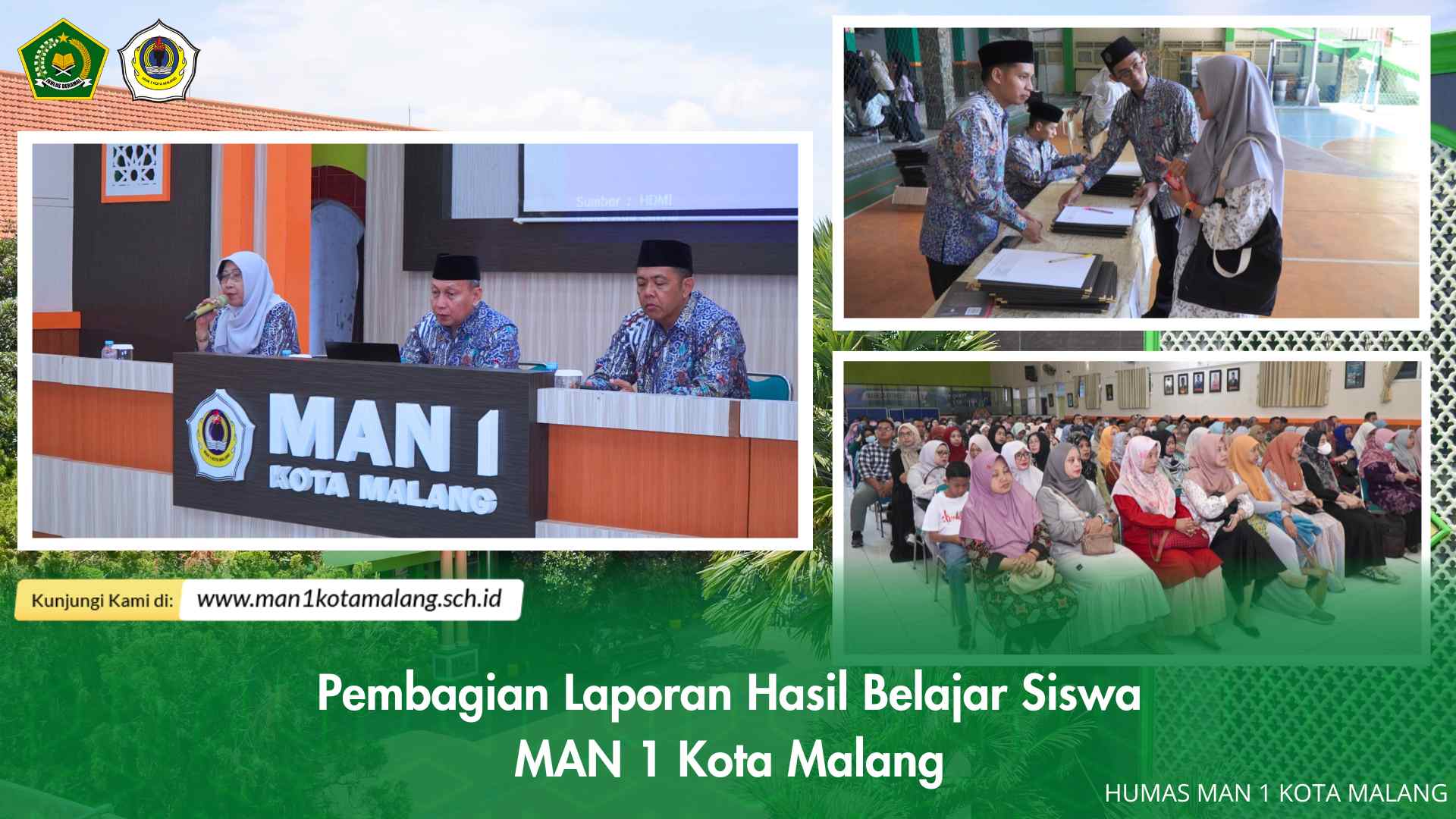 Pembagian Laporan Hasil Belajar MAN 1 Kota Malang Tahun Pelajaran 2023-2024