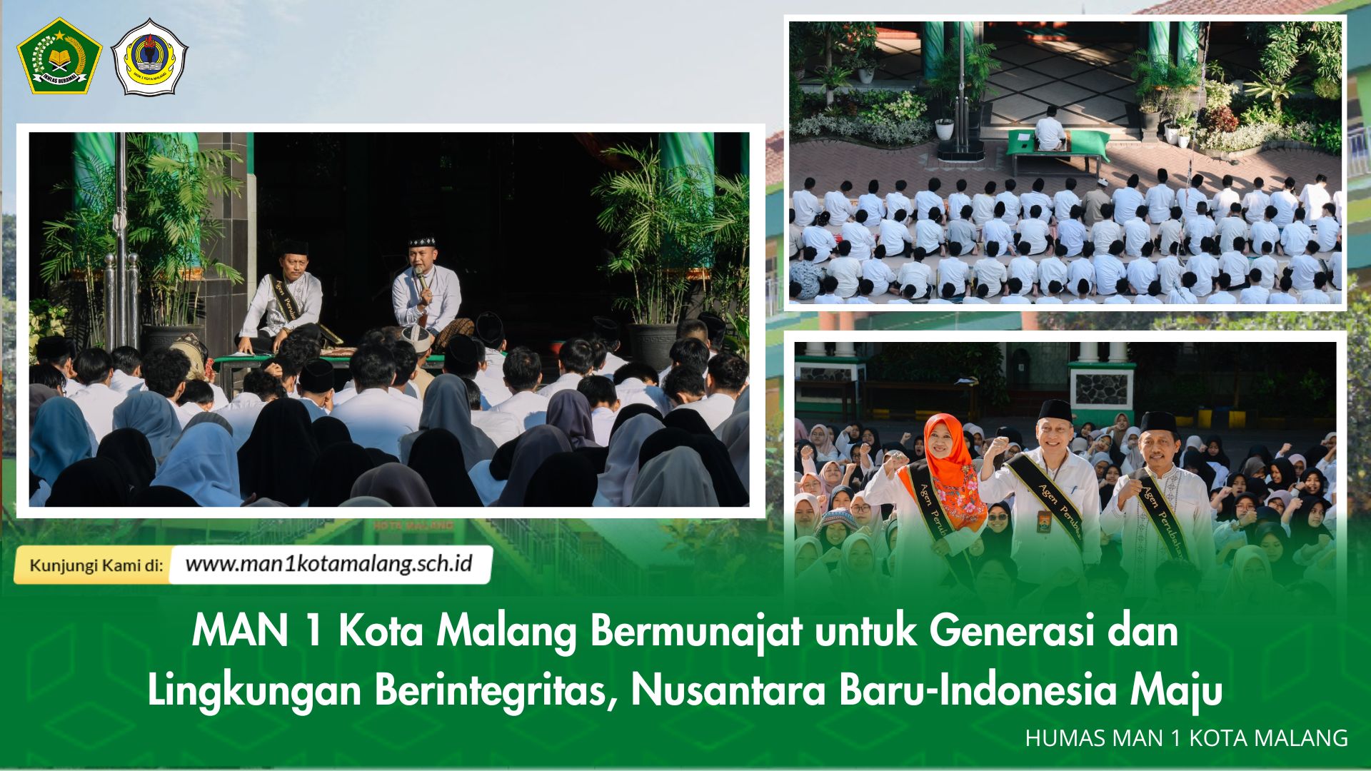 MAN 1 Kota Malang Bermunajat untuk Generasi dan Lingkungan Berintegritas, Nusantara Baru-Indonesia Maju