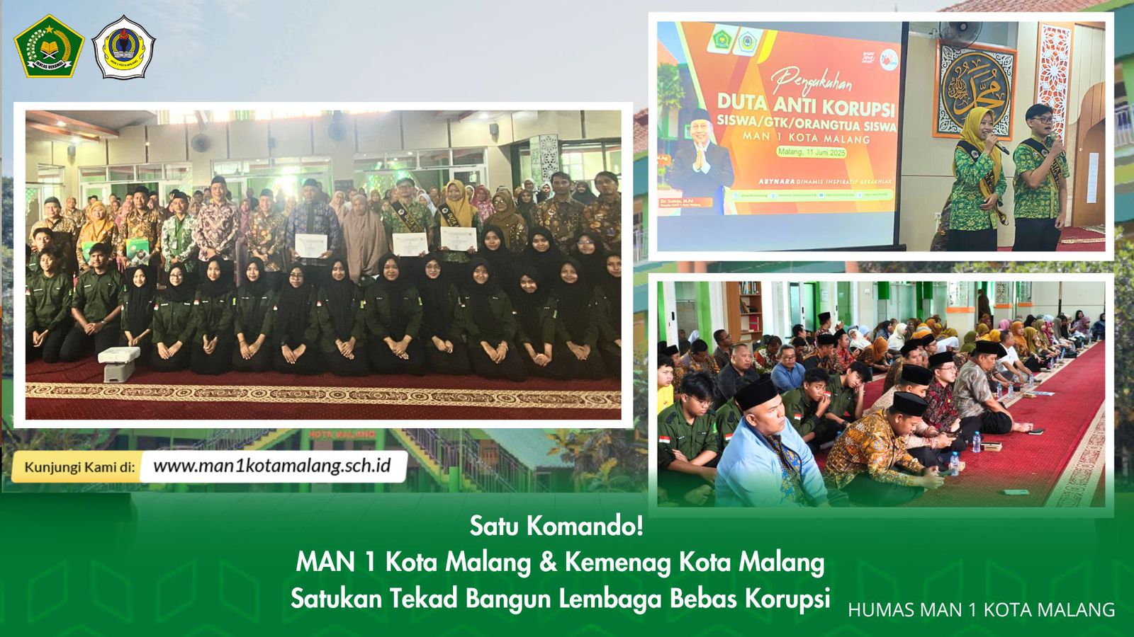 “Satu Komando! MAN 1 Kota Malang & Kemenag Satukan Tekad Bangun Lembaga Bebas Korupsi”