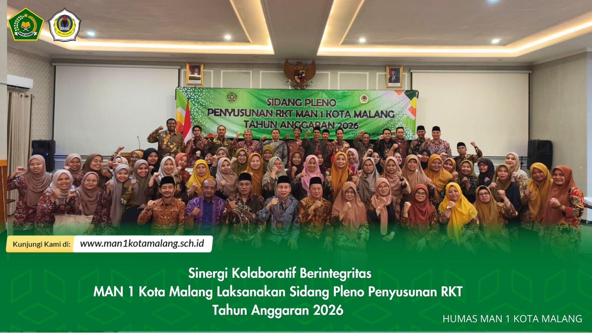 Sinergi Kolaboratif Berintegritas, MAN 1 Kota Malang Gelar Sidang Pleno Penyusunan RKT Tahun Anggaran 2026