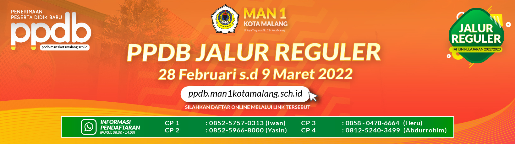 Pengumuman Penerimaan PPDB Jalur Reguler