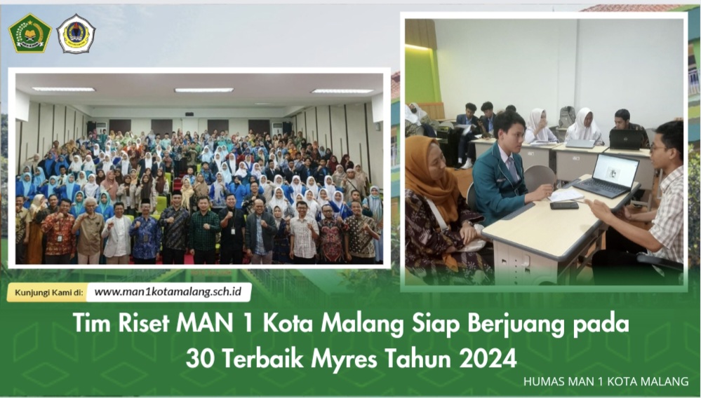 Tim Riset MAN 1 Kota Malang Siap Berjuang pada 30 Terbaik Myres Tahun 2024