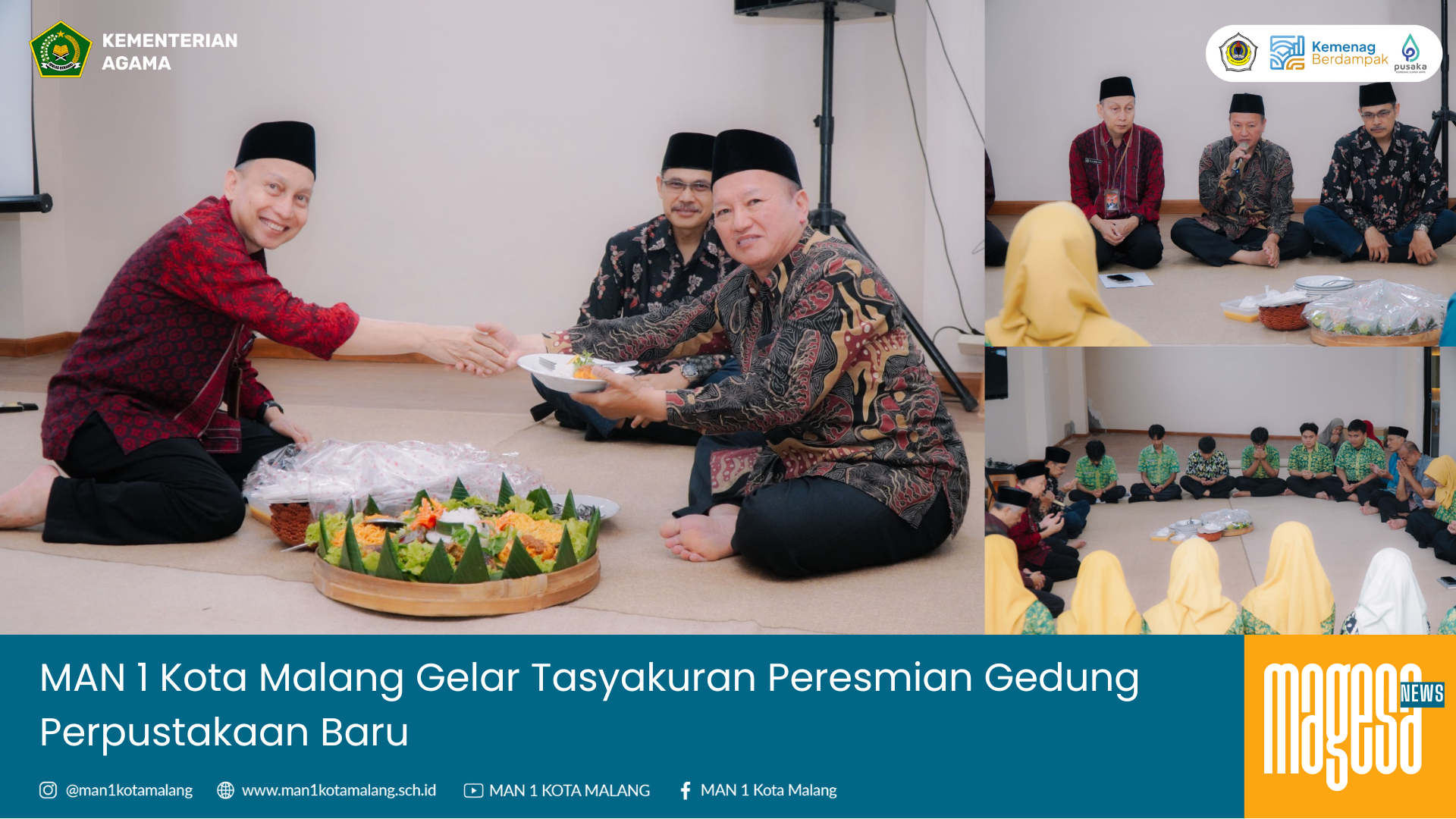 MAN 1 Kota Malang Gelar Tasyakuran Peresmian Gedung Perpustakaan Baru 