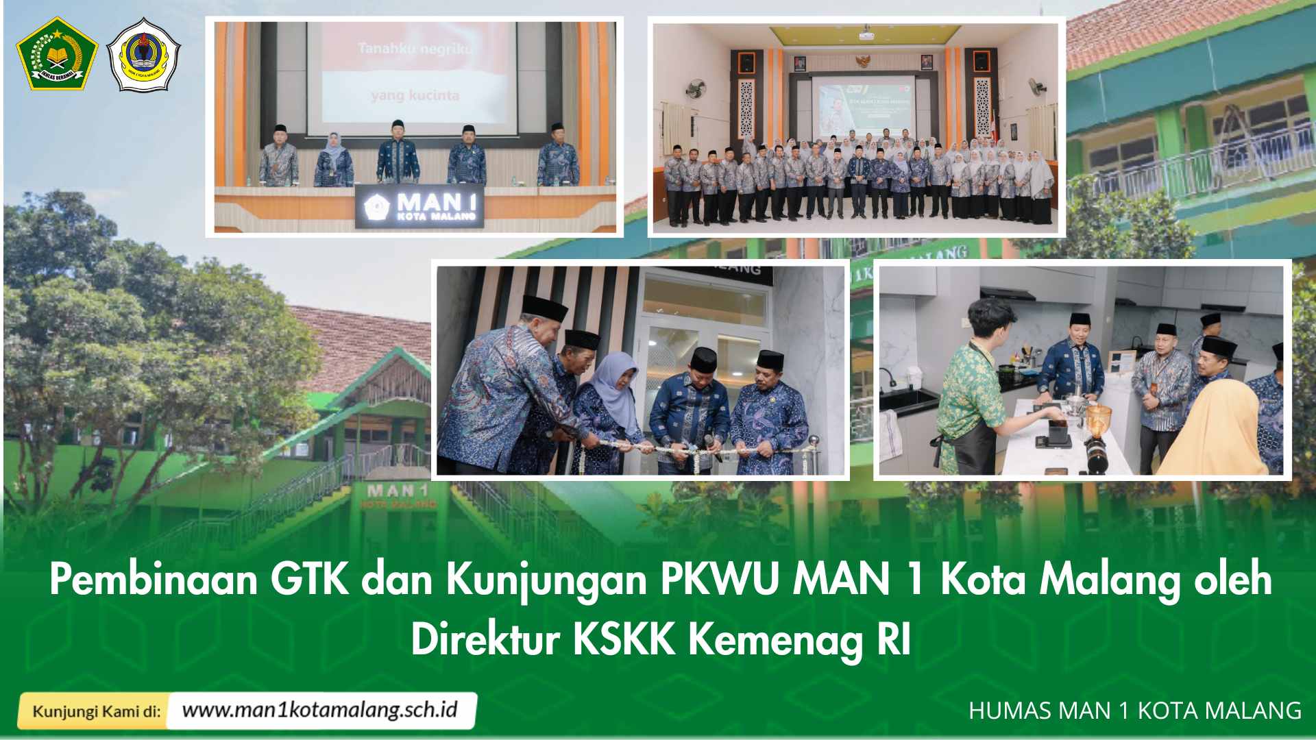 Pembinaan GTK dan Kunjungan PKWU MAN 1 Kota Malang oleh Direktur KSKK Kemenag RI