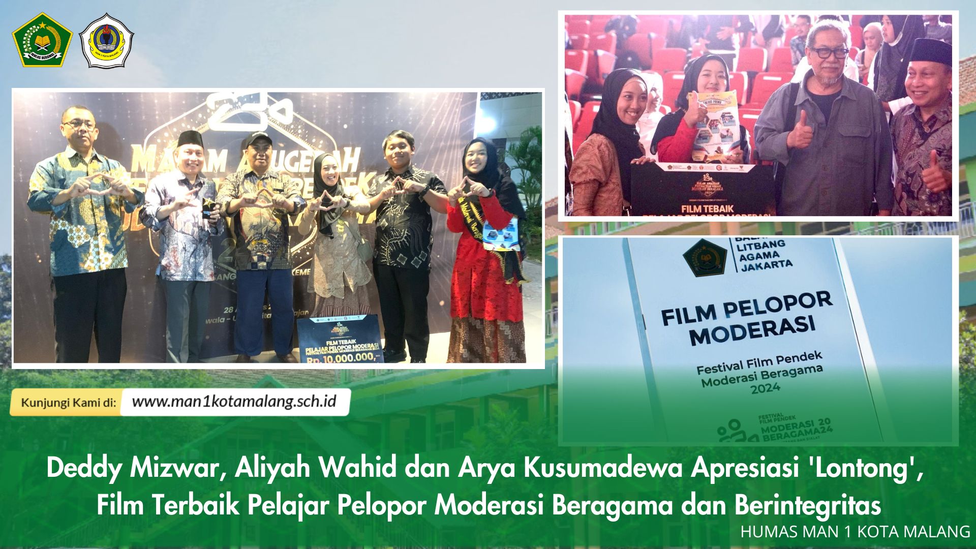 Deddy Mizwar, Aliyah Wahid dan Arya Kusumadewa Apresiasi 'Lontong': Film Terbaik Pelajar Pelopor Moderasi Beragama dan Berintegritas