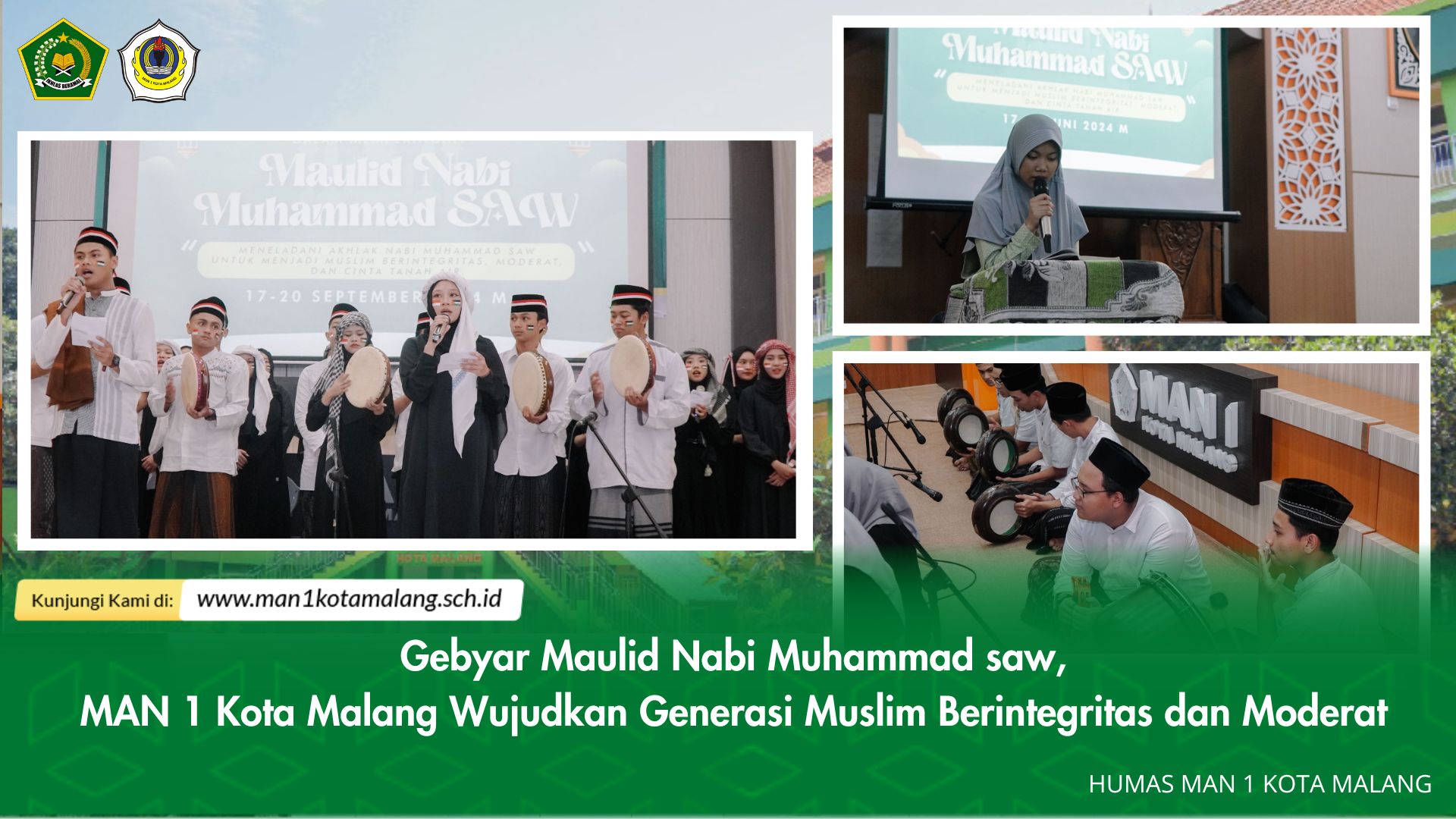 Gebyar Maulid Nabi Muhammad saw, MAN 1 Kota Malang Wujudkan Generasi Muslim Berintegritas dan Moderat