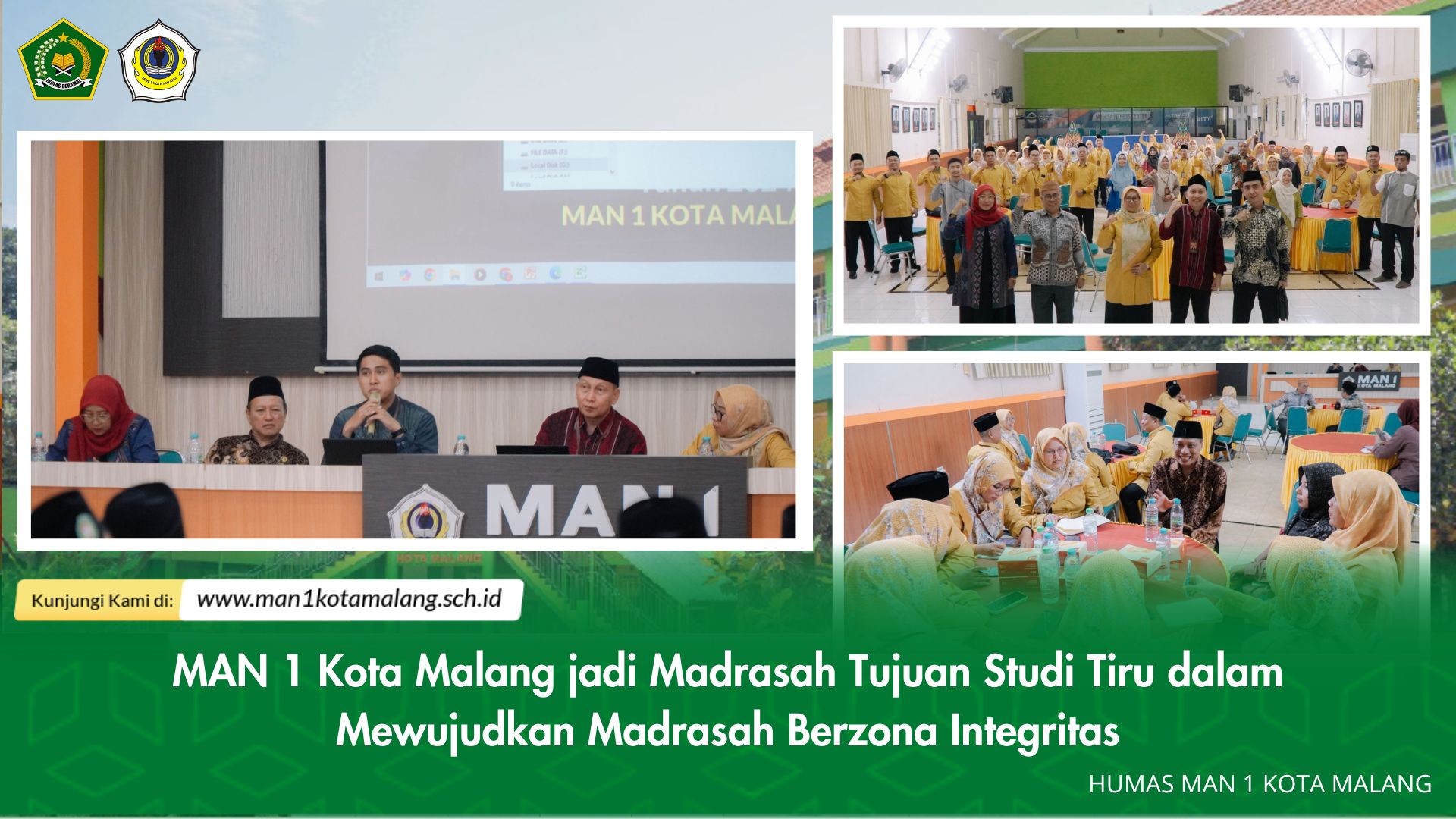 MAN 1 Kota Malang jadi Madrasah Tujuan Studi Tiru dalam Mewujudkan Madrasah Berzona Integritas
