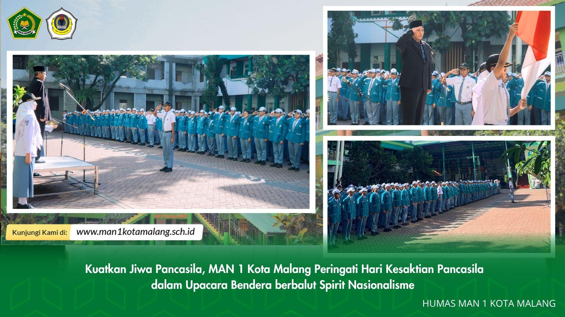 Kuatan Jiwa Pancasila, MAN 1 Kota Malang Gelar Upacara Hari Kesaktian Pancasila