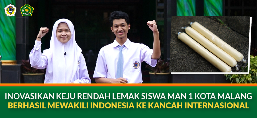 INOVASIKAN KEJU RENDAH LEMAK SISWA MAN 1 KOTA MALANG BERHASIL MEWAKILI INDONESIA KE KANCAH INTERNASIONAL