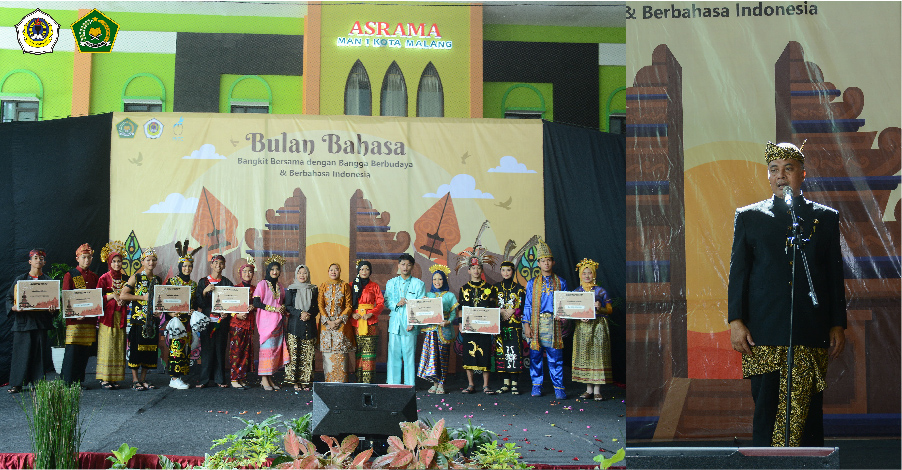 Bangga Berbudaya, MAN 1 Kota Malang Peringati Bulan Bahasa dengan Berpakaian Adat 