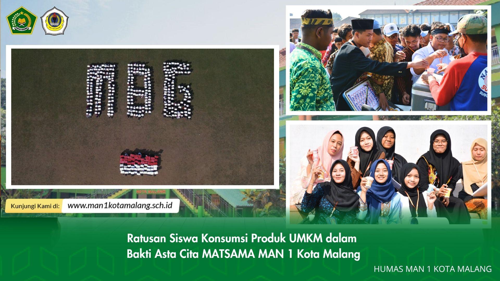 Ratusan Siswa Konsumsi Produk UMKM dalam  Bakti Asta Cita MATSAMA MAN 1 Kota Malang