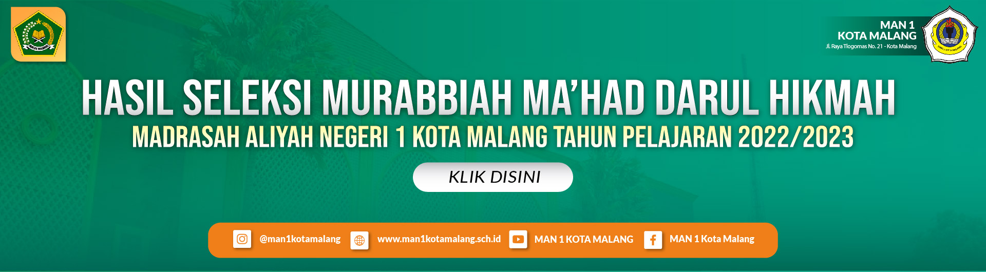 HASIL SELEKSI MURABBIAH MA’HAD DARUL HIKMAH  TAHUN PELAJARAN 2022/2023