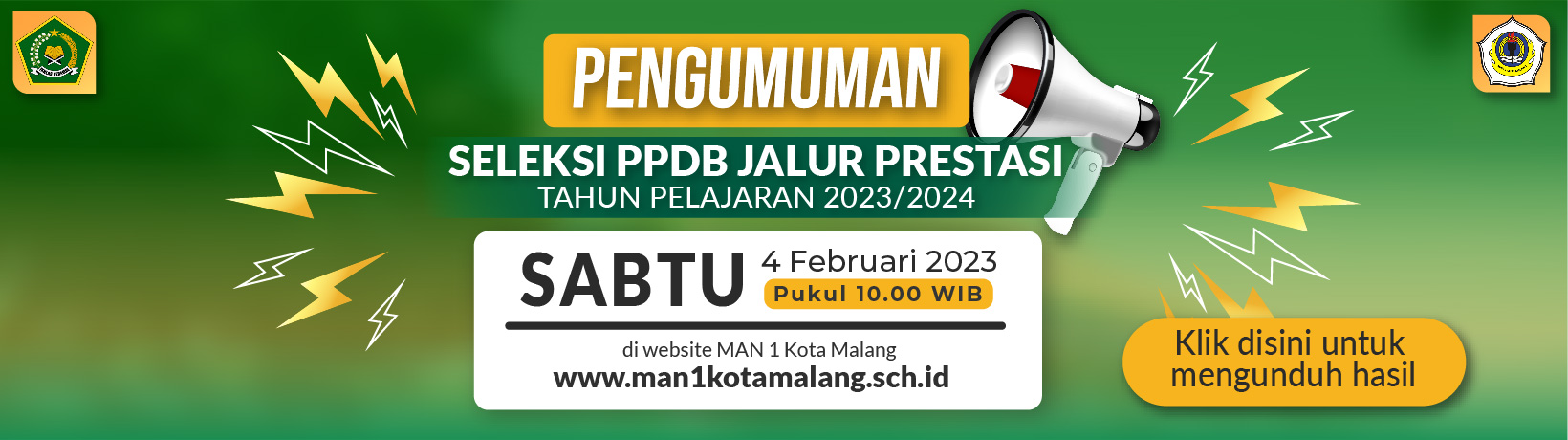 PENGUMUMAN PPDB PRESTASI 2023